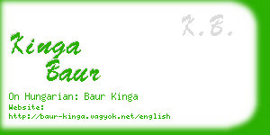 kinga baur business card